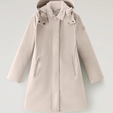 Trench in tessuto tecnico con cappuccio staccabile CFWWOU0890FRUT3496 7404 WOOLRICH Oxford tan 
