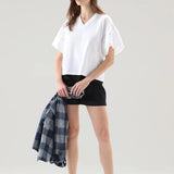 T-Shirt Lakeside in puro cotone con maniche a sbuffo CFWWTE0076FRUT3397 8041 WOOLRICH Bright white 