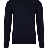 Maglia girocollo in merinos 50468239 10241501 01 404 BOSS Dark blue 