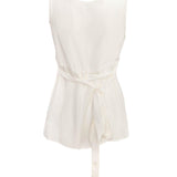 Blusa in satin di seta SOFIAD311504 002 P.A.R.O.S.H. Panna 
