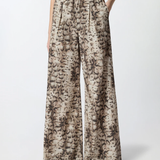 Pantaloni ampi con stampa snake 106963A3B1 CZ9 PINKO Beige/nero 