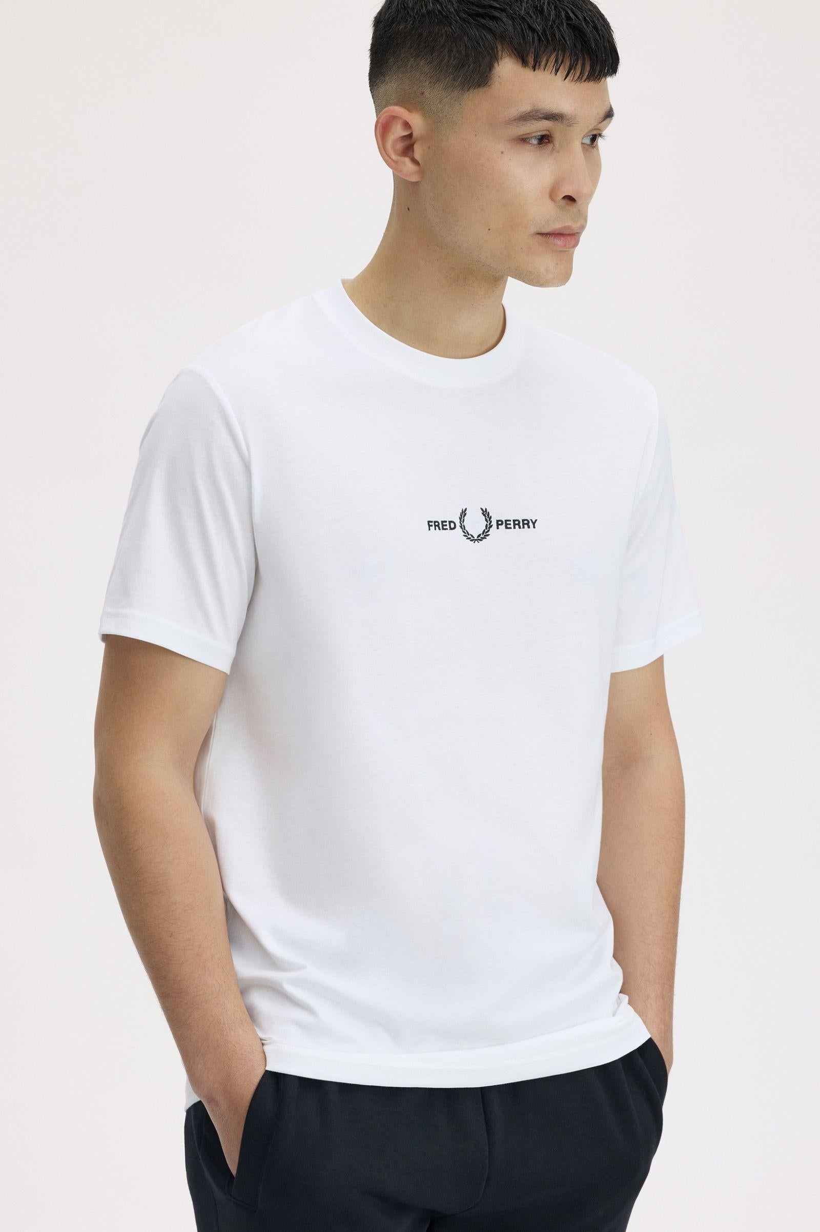 T-Shirt manica corta M4580 100 FRED PERRY White 