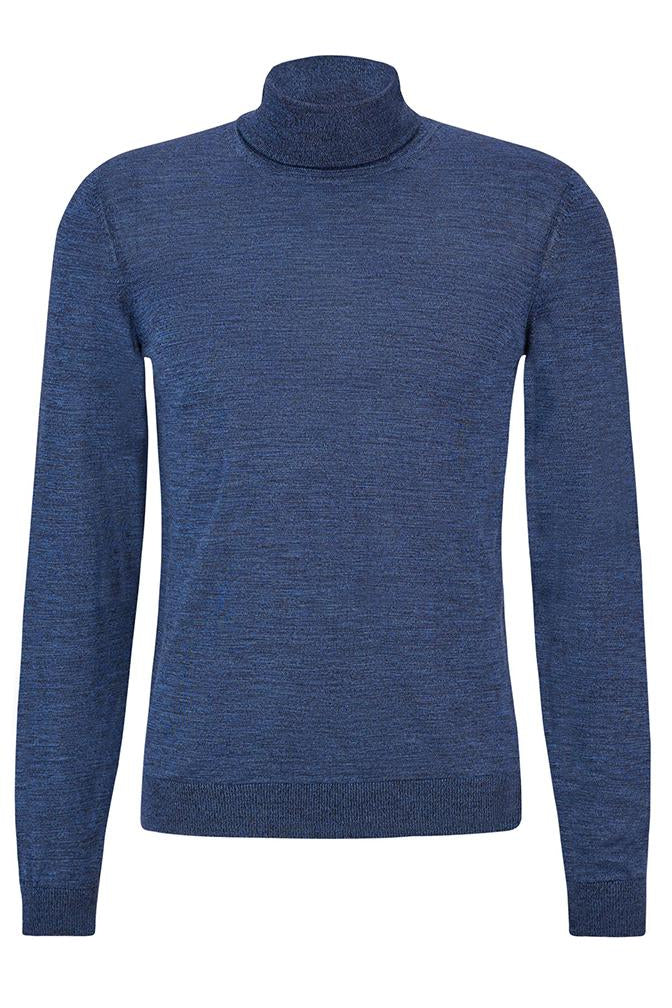Maglia collo alto in lana merinos 50468262 10241489 01 430 BOSS Bright blue 
