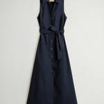Vestito chemisier in popeline di puro cotone con cintura CFWWDR2022FRUT3944 3989 WOOLRICH Melton blue 