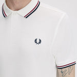 Polo manica corta M3600 T60 FRED PERRY Snwht/bred/nvy 