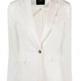 Blazer con revere a lancia 100987A0IM Z15 PINKO White 