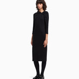 Abito lungo con dettaglio arricciatura in punto Milano stretch EW002783 AF12303 UC001 EMPORIO ARMANI Black 