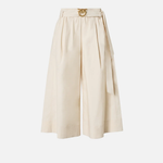 Pantalone con cintura logata 106439A35Q C03 PINKO Beige 