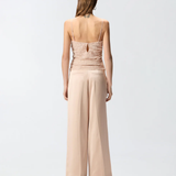 Top in pizzo floreale con spalline 106726A378 Q35 PINKO Rosa mogano 
