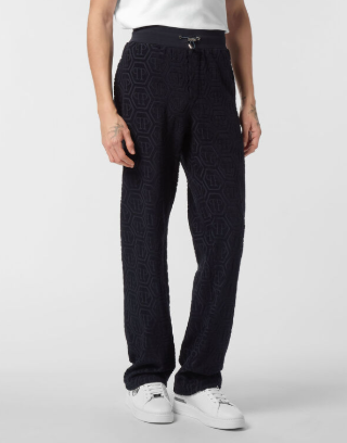 Pantaloni con motivo jacquard MJT2658 PTE021N 24 PHILIPP PLEIN Navy 