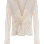 Blusa torchon in seta 100108ZR64 O62 PINKO Avorio 