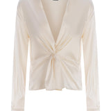 Blusa torchon in seta 100108ZR64 O62 PINKO Avorio 