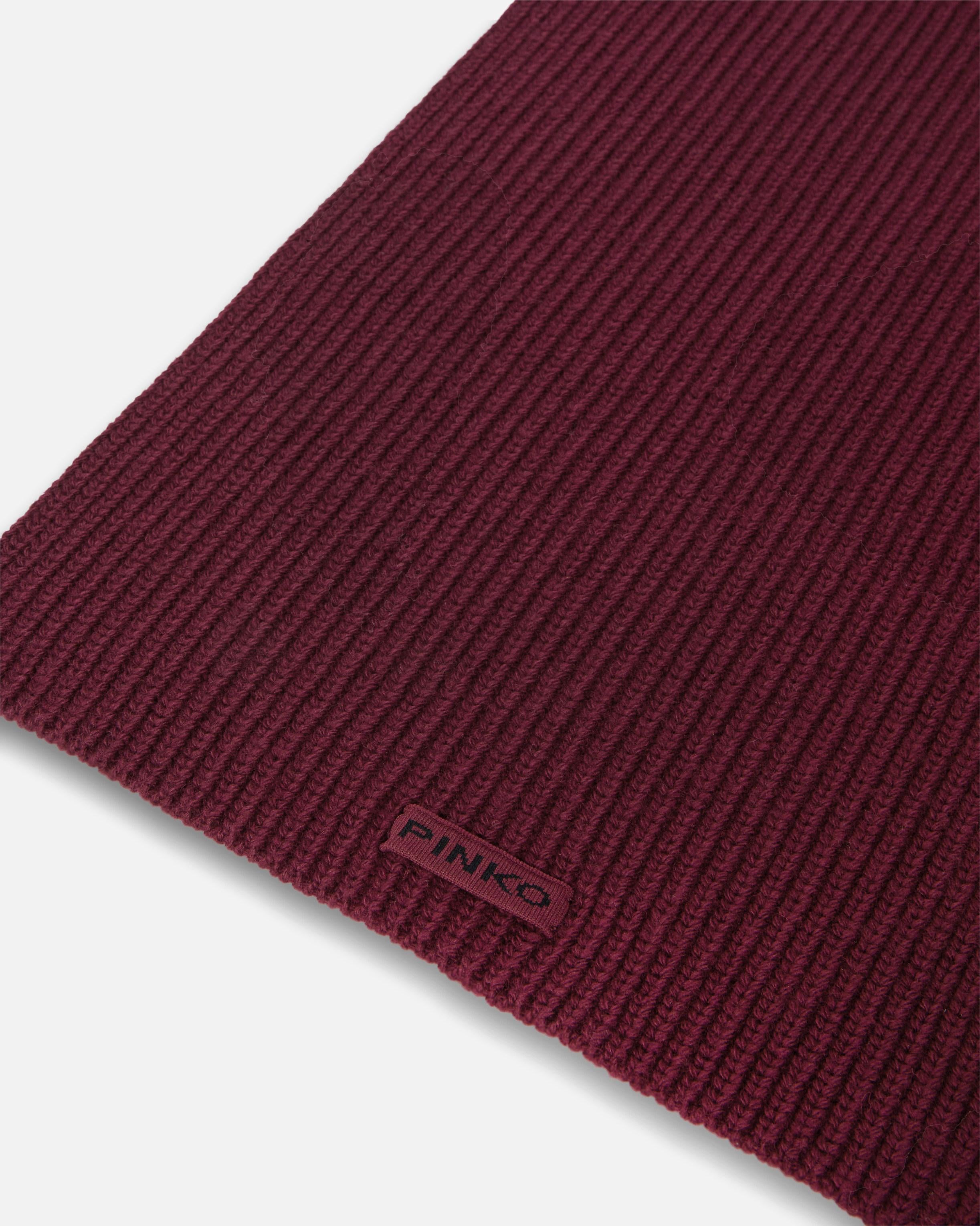 Sciarpa in misto lana a coste 105996A2Z4 R57 PINKO Bordeaux-degustaz. vino 