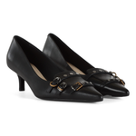 Decollettè in pelle con borchie SD036P001 Z99 PINKO Black 