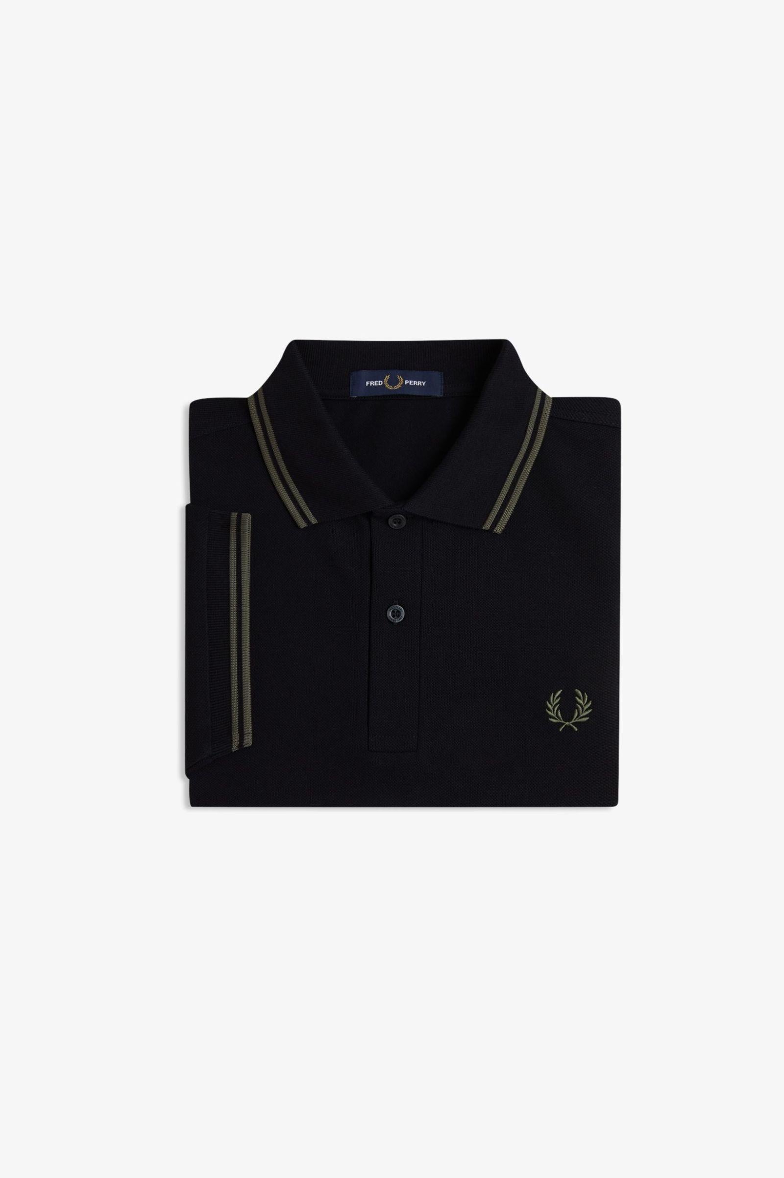 Polo manica corta M3600 T44 FRED PERRY Black/fieldgreen 