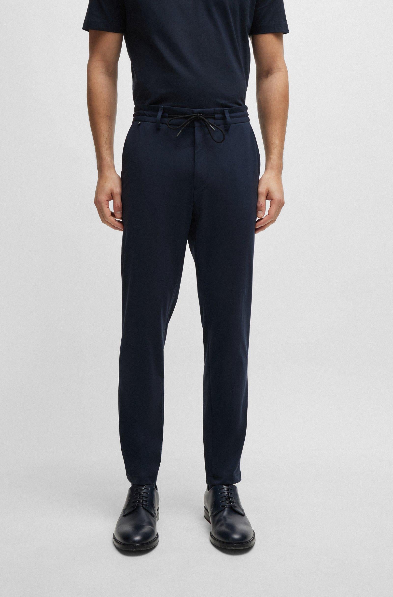 Pantalone slim fit in jersey 50502477 10245125 01 404 BOSS Blue 