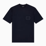 T-shirt in lyocell con logo aquile bombate a rilievo ASV EM002938 AF18312 UB118 EMPORIO ARMANI Blue navy 