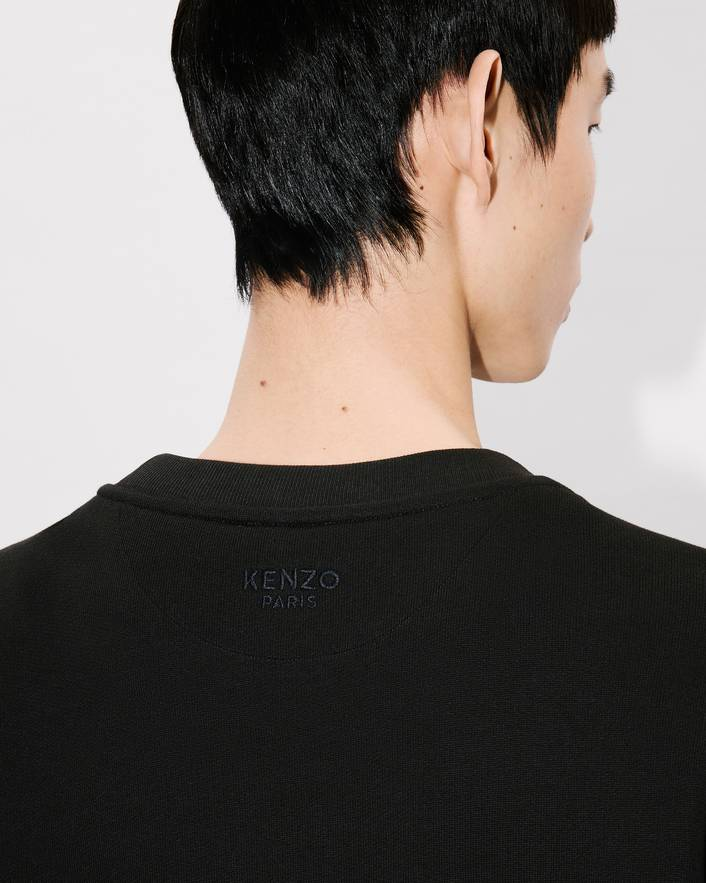 Felpa in cotone con ricamo FG55SW2054MJ 99J KENZO Black 
