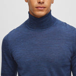 Maglia collo alto in lana merinos 50468262 10241489 01 430 BOSS Bright blue 