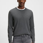 Maglia girocollo in merinos 50468239 10241501 01 030 BOSS Medium grey 