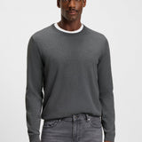 Maglia girocollo in merinos 50468239 10241501 01 030 BOSS Medium grey 