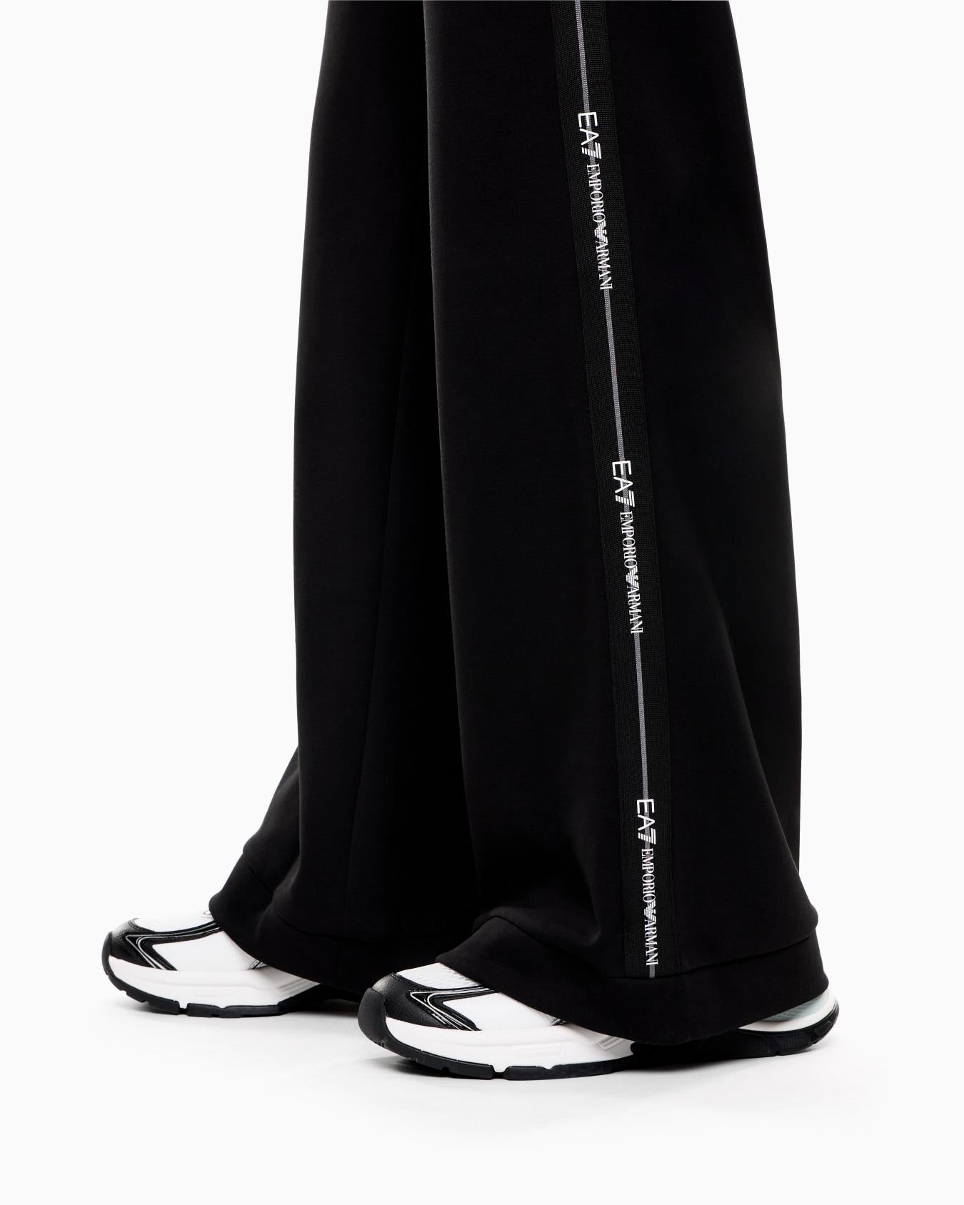 Pantaloni in jersey di cotone e modal 7W000961 AF12501 UC0001 EA7 Black 