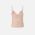 Top in pizzo floreale con spalline 106726A378 Q35 PINKO Rosa mogano 