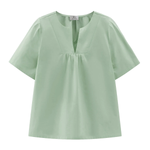 Blusa in cotone CFWWSI0174FRUT3027 621 WOOLRICH Sage 
