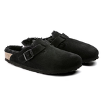 Sabot in suede con sherarliong interno BOSTON SHEARLING 259883 BLACK BIRKENSTOCK Black 