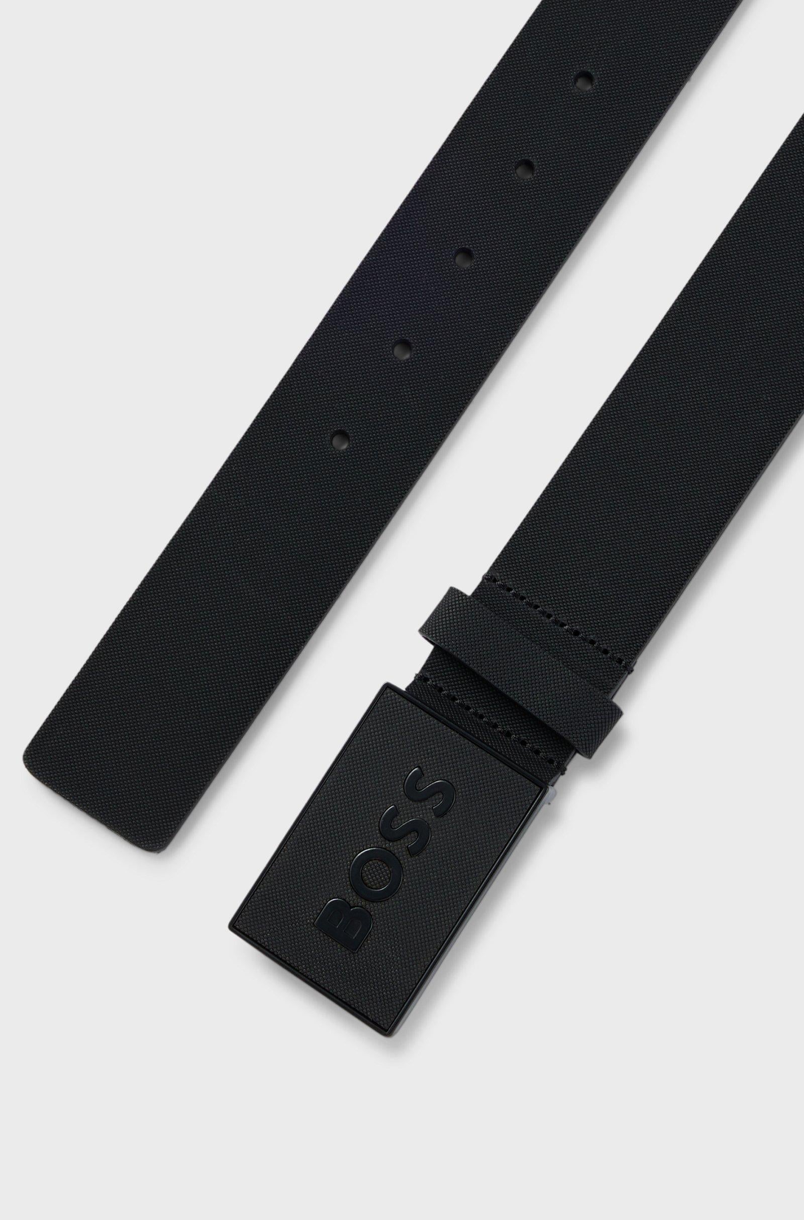 Cintura in pelle lavorata 50471333 10219316 01 001 BOSS Black 