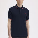 Polo manica corta M3600 T55 FRED PERRY Nvy/swht/bntred 