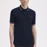 Polo manica corta M3600 T55 FRED PERRY Nvy/swht/bntred 
