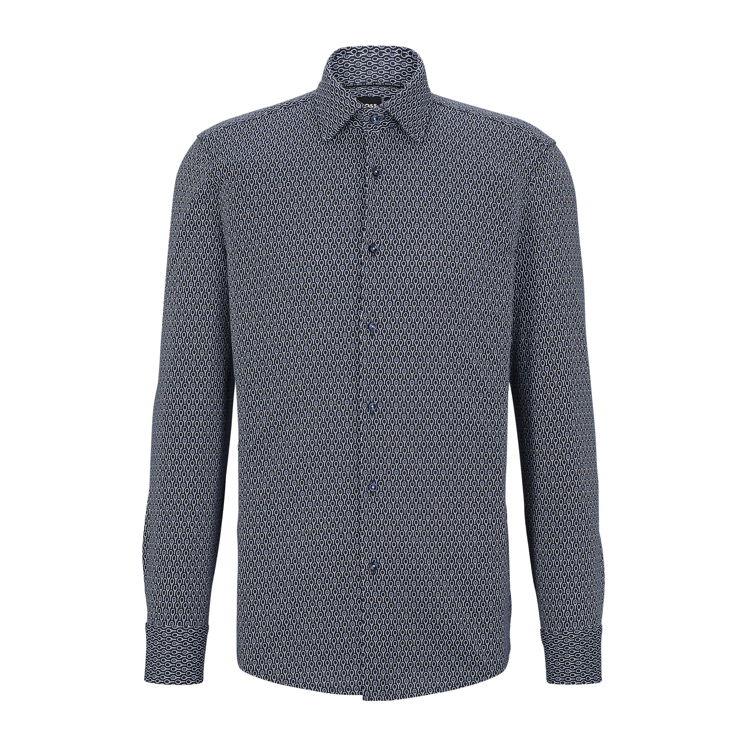 Camicia in jersey slim fit 50490363 10248806 01 404 BOSS Dark blue 