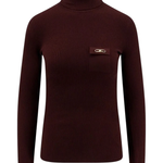 Maglia collo alto in lana MK11B56E2 EA4 ELISABETTA FRANCHI Merlot 