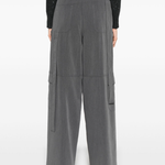 Pantaloni cargo fluidi a gamba ampia 104480A18E I72 PINKO Grigio 