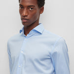 Camicia slim fit in cotone elasticizzato 50479915 10151300 03 450 BOSS Light pastel blue 