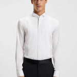 Camicia con collo in piedi e polso da gemelli 50550662 10272509 01 100 BOSS White 