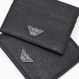 Portafoglio e portacarte in pelle rigenerata saffiano Y4R237 Y138E 81072 EMPORIO ARMANI Black 