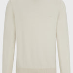 Maglia girocollo in cotone 50506023 10255186 01 131 BOSS Open white 