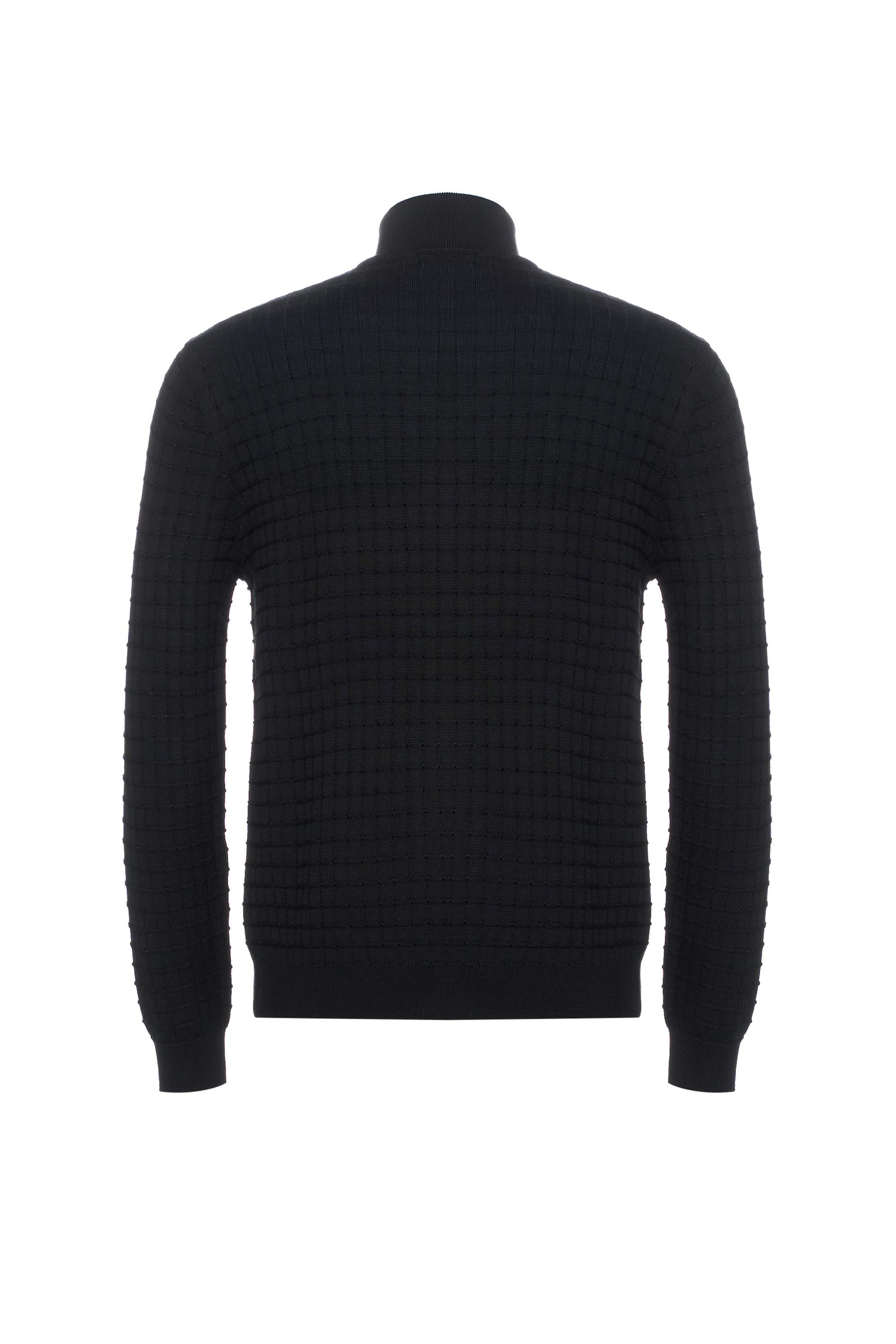 Cardigan con zip in lana merinos EM003503 AF14113 UC001 EMPORIO ARMANI Black 