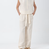 Pantalone largo con cintura in vita CFWWTR0151FRUT3043 8178 WOOLRICH White 