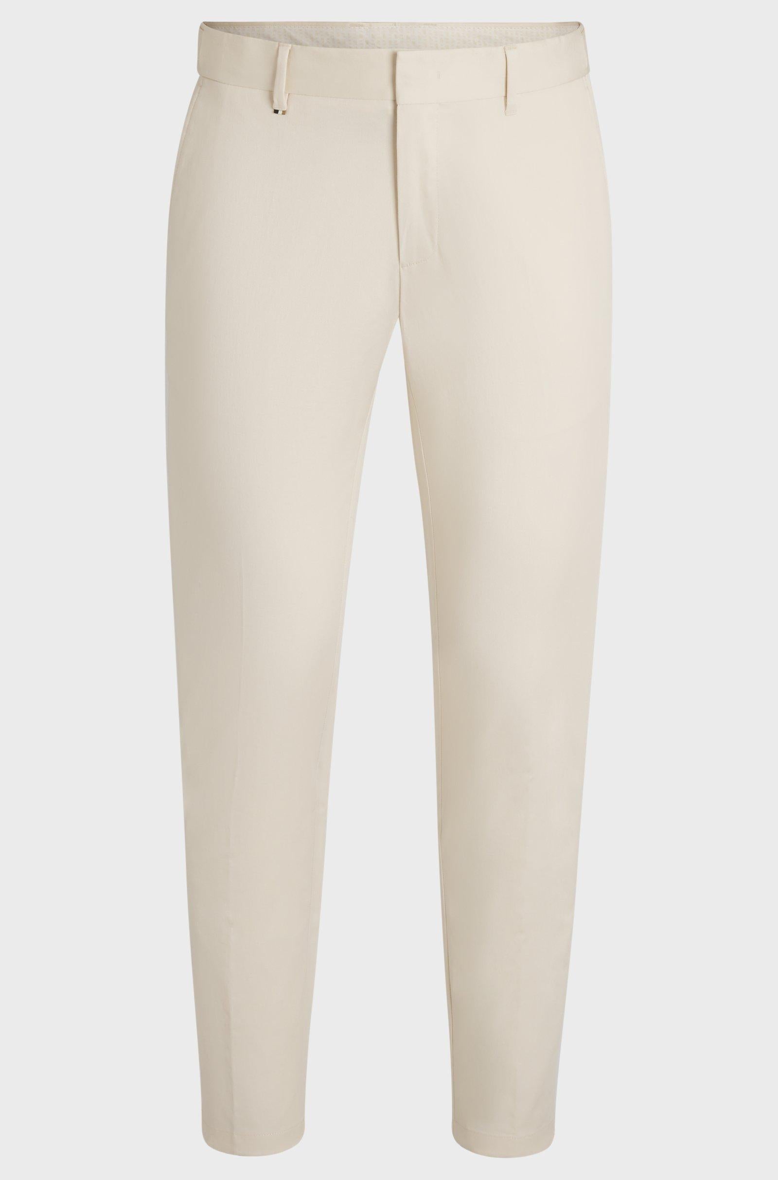 Pantaloni in cotone elasticizzato 50539970 102619 131 BOSS Open white 