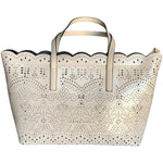 Borsa a mano traforata 12401914 1723 ERMANNO FIRENZE Off white 