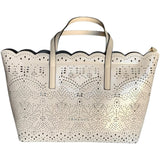 Borsa a mano traforata 12401914 1723 ERMANNO FIRENZE Off white 