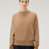 Maglia girocollo in misto lana e cashmere CFWWKN0253FRUF0603 7391 WOOLRICH Suede brown 