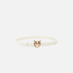 Cintura in pelle 100143A0F1 Z14Q PINKO Bianco seta-antique gold 