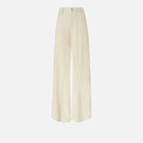 Pantalone largo in lino 108139A3U9 Z06 PINKO White 