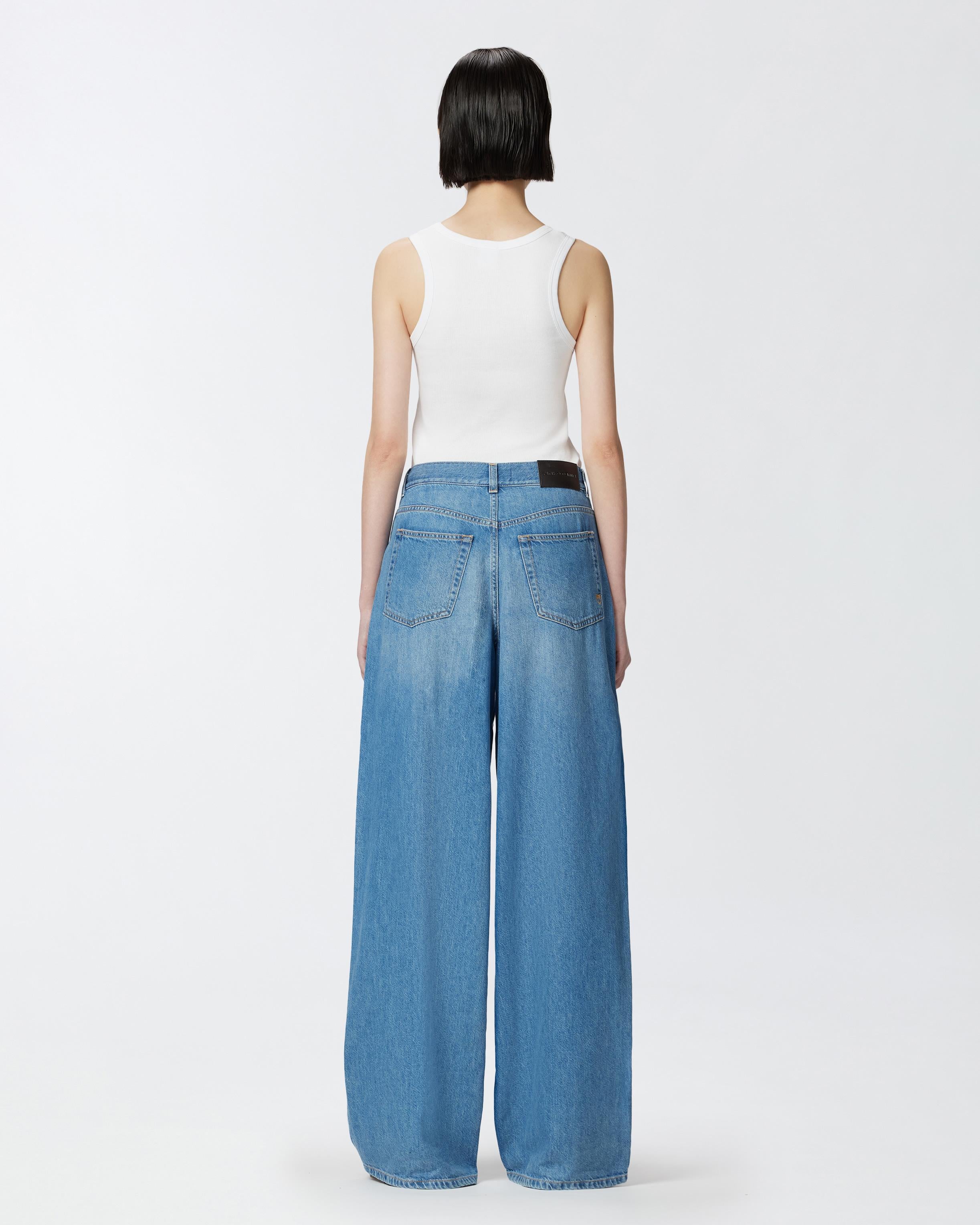 Jeans palazzo in denim medio chiaro 104601A2DR PJO PINKO Lav. medio chiaro 
