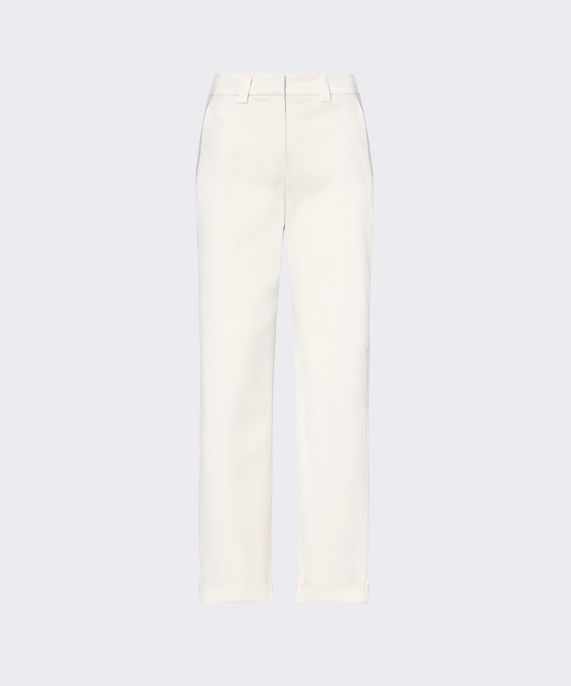 Pantaloni in gabardina di cotone stretch PED5655 99012427 729 PEUTEREY Pergamena 