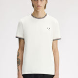 T-shirt con doppia riga M1588 84A FRED PERRY Ecr/oxbld/grsrts 